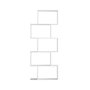 Hanah Home Estantería White 60x150x30cm Moderna Elegante Color Blanco